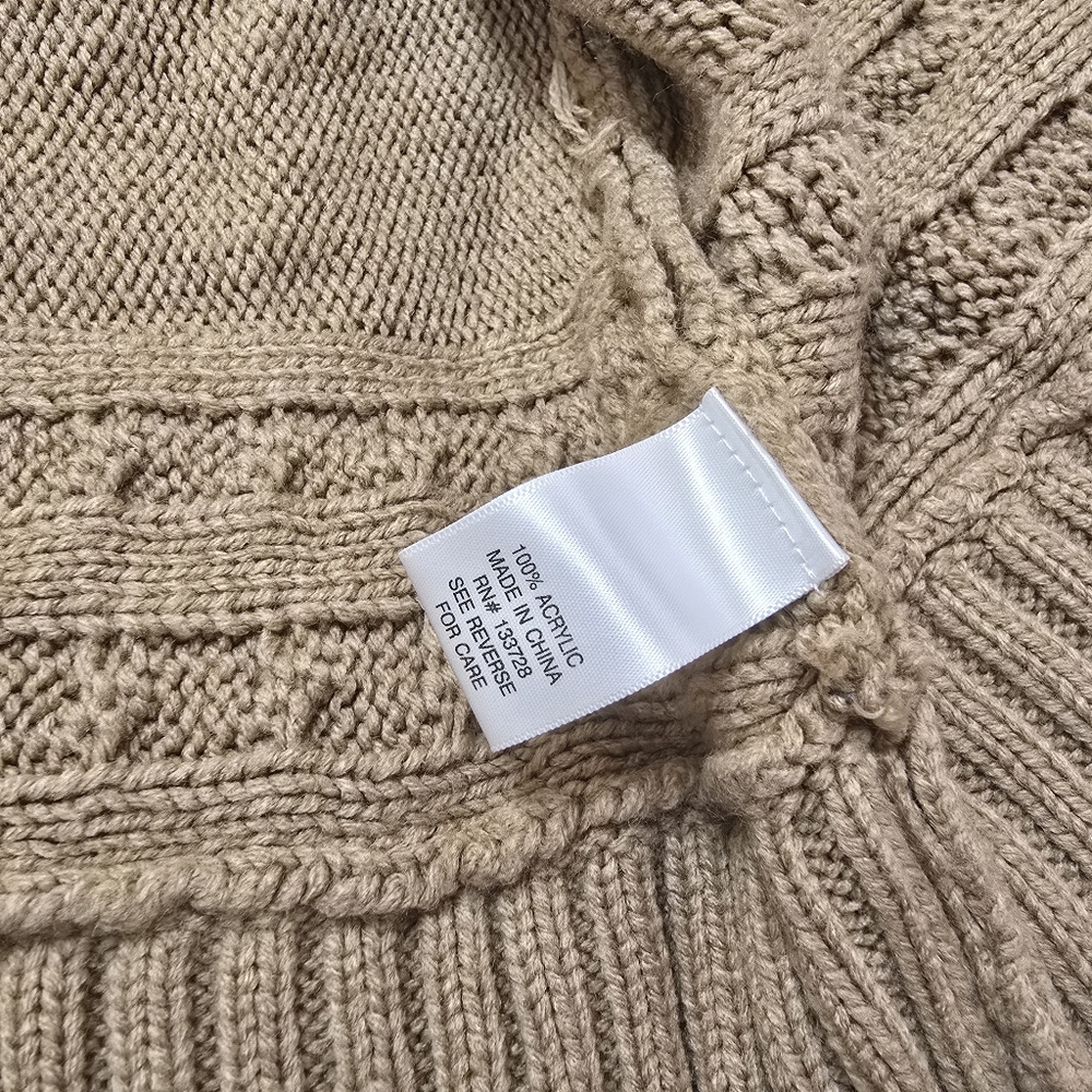 Sonoma Life+Style Junior's Tan Cardigan Sweater Size XL - Picture 6 of 8